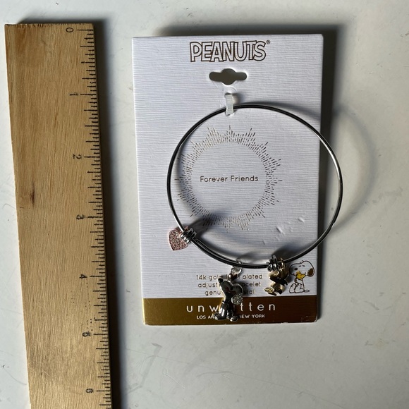 Unwritten Peanuts Forever Friends 14k gold flash plated adjustable bracelet - Picture 4 of 6